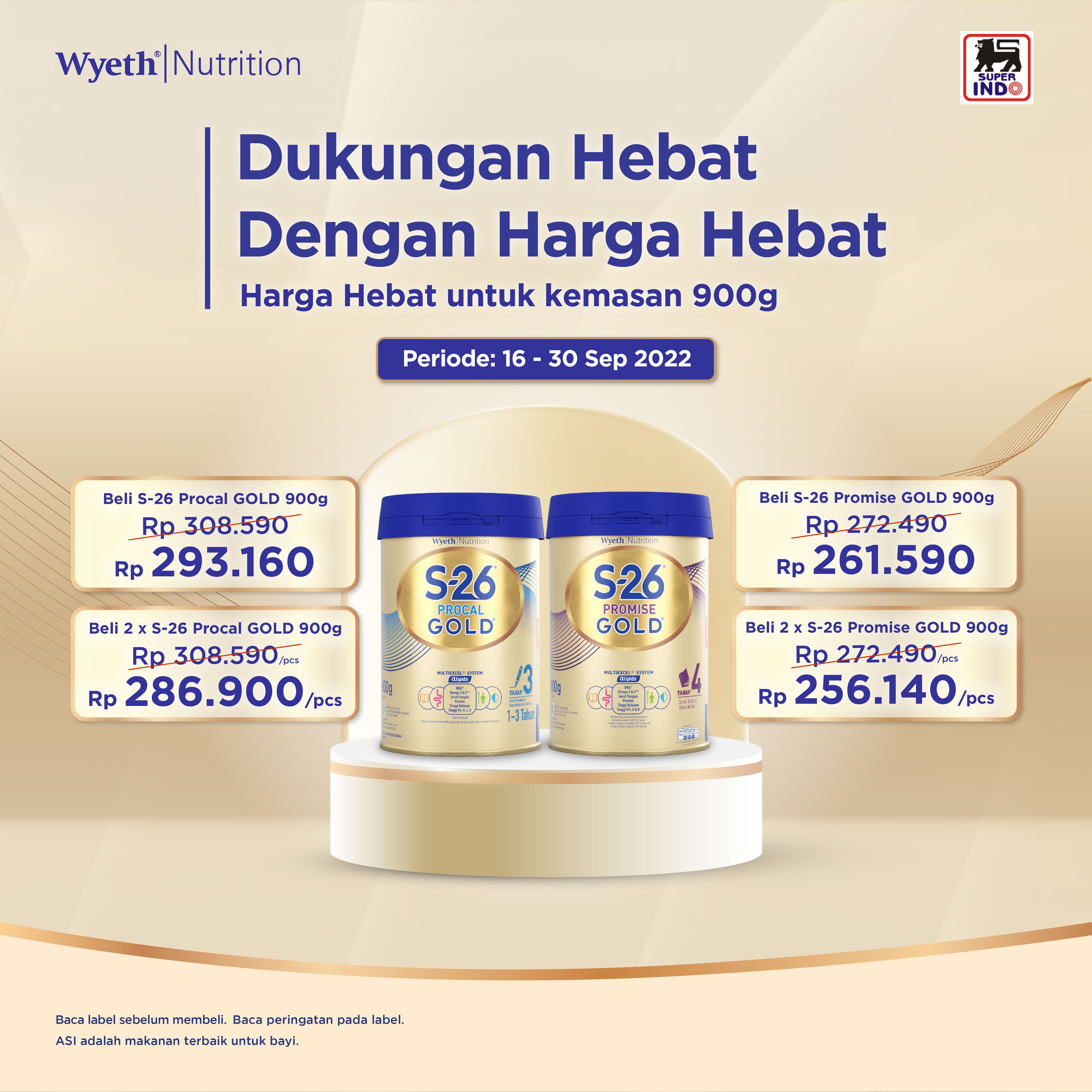 Harga Hebat Procal & Promise GOLD 900gr Lion SuperIndo September 2022